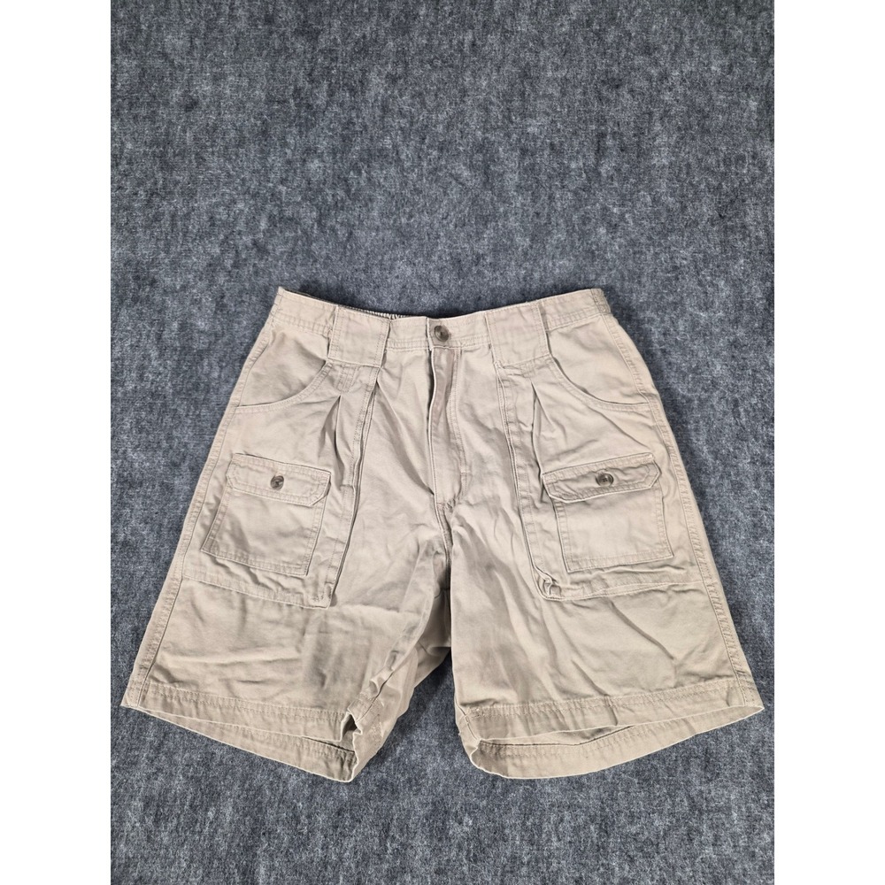 RedHead Brand Co Mens Size 36 Tan Elastic Waist Cotton Cargo Shorts Utility
